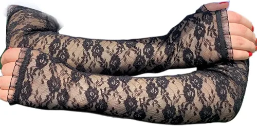 Vista 28 de Guantes de encaje de muchos estilos para mujeres o niñas Manga de brazo ahuecada años 80