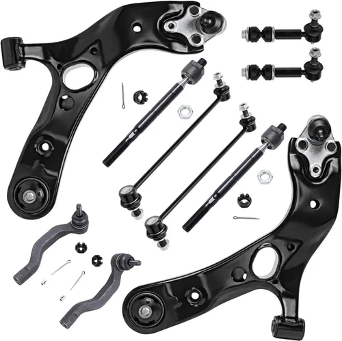 Vista 83 de Detroit Axle - Kit de suspensión delantera de 10 piezas para Jeep 2002-2004