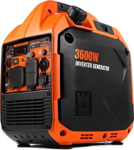 Vista 10 de WEN Generador inversor portátil de 3600 vatios, listo para RV, silencioso y ligero con apagado de combustible (56360i)