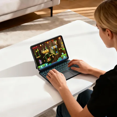Vista 9 de Ultra Magic - Funda con teclado para iPad mini 7 (A17 Pro) y Negro