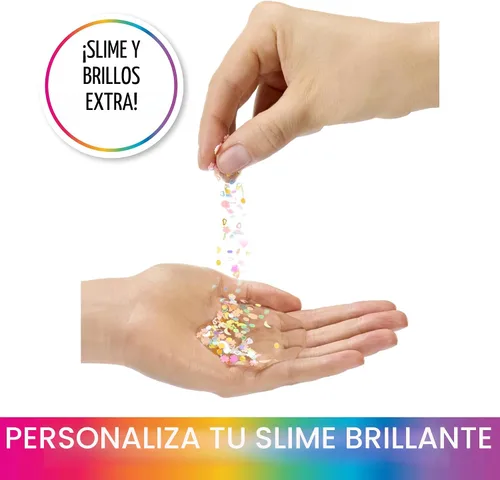 Vista 3 de Rainbow High Rainbow Shimmers with Slime - Bella, rosa de 11 pulgadas, crea una muñeca de moda arcoíris, kit de slime