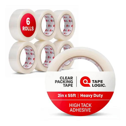 Vista 16 de Cinta adhesiva de embalaje Tape Logic, resistente de 2 pulgadas x 55 yardas, transparente (paquete de 1) Rollo de cinta adhesiva de embalaje