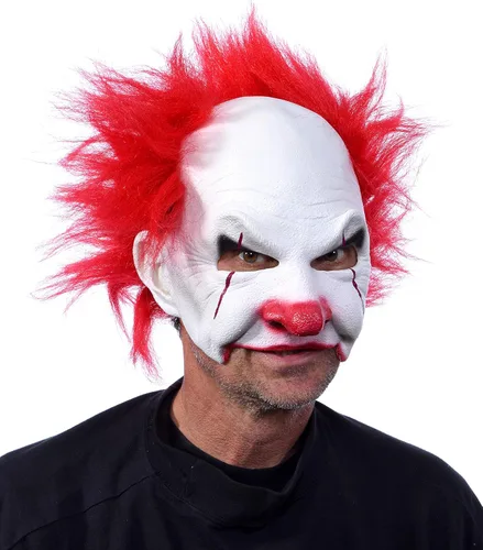 Vista 2 de Zagone Studios Carnival Creep Evil Scary payaso máscara blanca