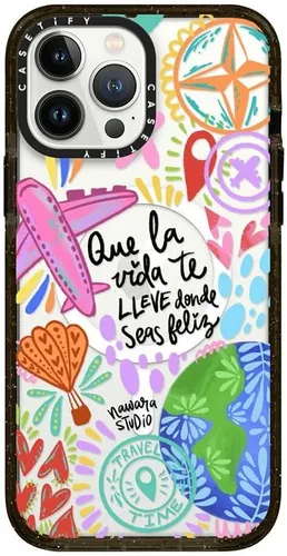 Vista 95 de CASETiFY Funda Impact para iPhone 13 [Protección contra caídas de grado militar 4X de 8.2 pies/Compatible con Magsafe] - #1 Mom - Transparente