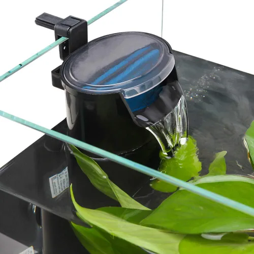 Vista 4 de Senzeal Filtro de tortuga para acuario, silencioso, bomba de filtro de bajo nivel de agua, 5 W, 400 L/H, filtro interno para tanque de peces