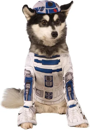 Vista 2 de Rubies disfraz de Star Wars RD-D2 para mascota, R2D2, M, Blanco