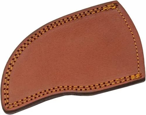 Vista 8 de SANZ - Cuchillo de caza de rinoceronte de Damasco de 8 pulgadas, cuchillo de campamento azul con mango de madera, hoja de espiga completa y funda