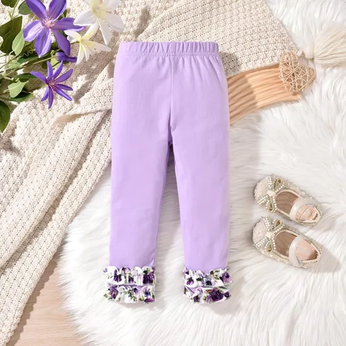Vista 6 de HINTINA Conjunto de ropa de 2 piezas para niña pequeña con volantes y manga larga