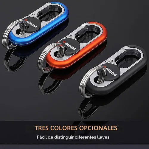 Vista 7 de Men's Car Key Chain, Personalized Creative Stainless Steel Car Keychain for Men, Anti-Loss Heavy Duty Metal Key Ring 3 PZAS