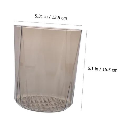 Vista 8 de CHILDWEET Cubo de basura transparente de escritorio, papelera para el hogar, mini cubo de basura para almacenamiento de residuos, mini bote
