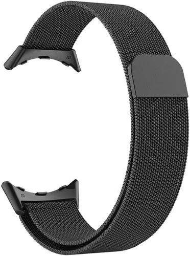 Vista 3 de Compatible con correas de repuesto para Google Pixel Watch, pulseras de bloqueo magnético de metal de acero inoxidable, correa de muñeca ajustable