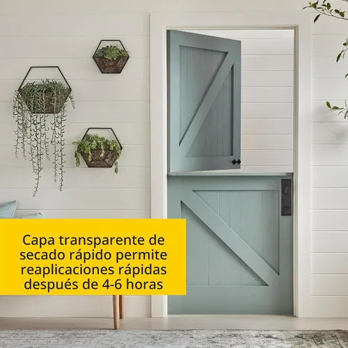 Vista 3 de Minwax Spray de poliuretano de secado rápido, acabado protector de madera, semibrillo transparente, lata de aerosol de 11.5 onzas