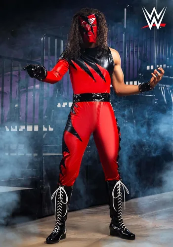 Vista 2 de Disfraz de Kane de lujo de WWE para hombre