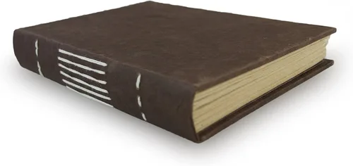 Vista 7 de Nepali Keeper Journal with Handmade Lokta Paper, 5x7 Inch, Sage