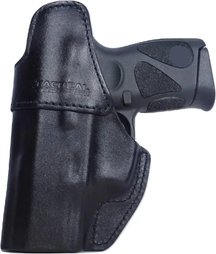 Vista 2 de Tactical Scorpion Gear Funda de cuero de grano completo IWB Conceal Carry Gun compatible con: Smith & Wesson S&W M&P Shield
