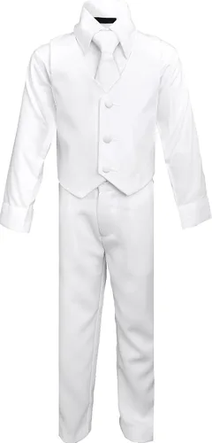 Vista 3 de Black N Bianco - Traje formal negro para niño con camisa y chaleco