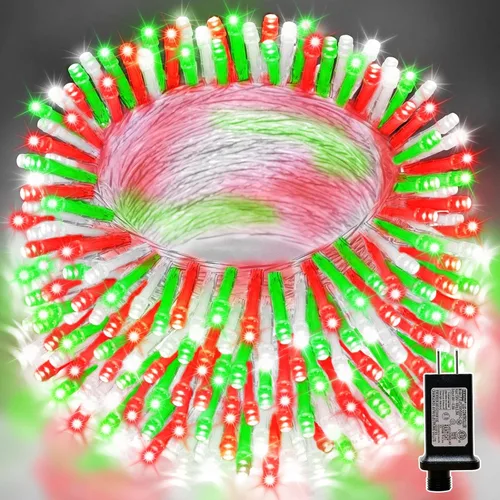 Vista 45 de Guirnalda de 100 luces LED de Pascua de 33 pies enchufables, multicolor pastel, 16 modos de luces parpadeantes, guirnalda de luces impermeables