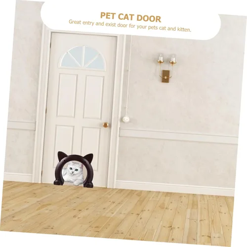 Vista 3 de Túnel de puerta de pasillo para gatos para puertas interiores, fácil de instalar, suministro para mascotas con tornillos resistentes, resistente a