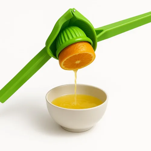 Vista 4 de Vidalia Chop Wizard Exprimidor manual de cítricos, prensa de cítricos de mano para limones, limas, naranjas pequeñas, verde