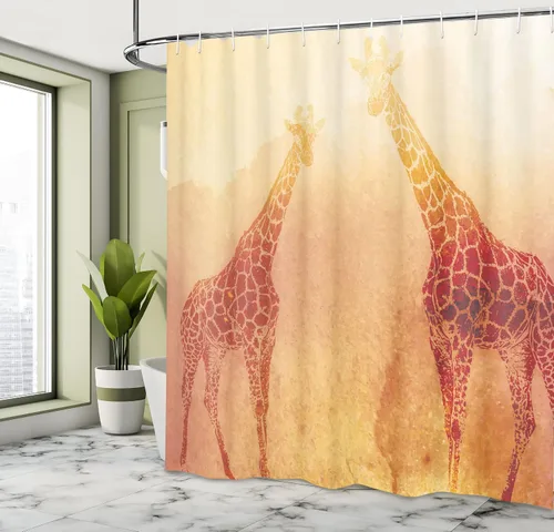 Vista 4 de Cortina para ducha Ambesonne extra larga, diseño de las cuatro estaciones