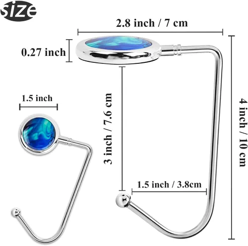Vista 3 de Set de 3 ganchos Cheliz percheros, perchero para mesa, soporte para perchero, para colgar bolsos de mujer