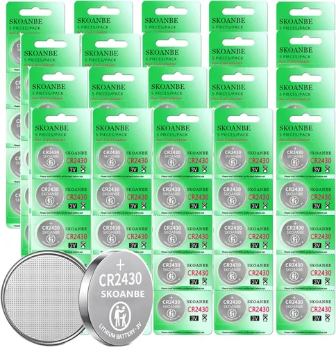 Vista 10 de SKOANBE Paquete de 5 baterías de litio CR2430 2430 ECR2430 3V para monedas