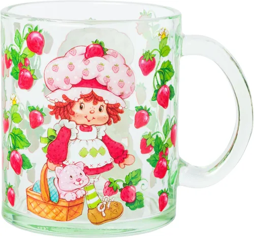 Vista 38 de Silver Buffalo Strawberry Shortcake Bake the World a Better Place - Taza ancha de cerámica con leche, 17 onzas