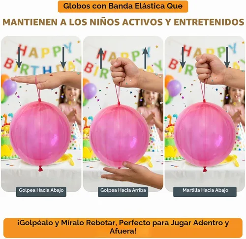 Vista 3 de Giraffe - Paquete de 35 globos grandes de látex de goma neón de 18 pulgadas