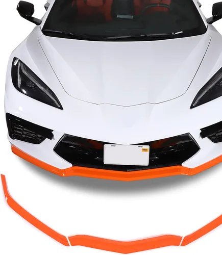 Vista 8 de Alerón de parachoques delantero, difusor de alerón de barbilla, protector de ala protectora, kit de carrocería compatible con Chevrolet Corvette C8