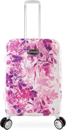 Vista 2 de bebe Alisa - Juego de maletas giratorias de 3 piezas para mujer, diseño floral morado, Floral púrpura, Alisa - Juego de maletas giratorias (3 piezas)