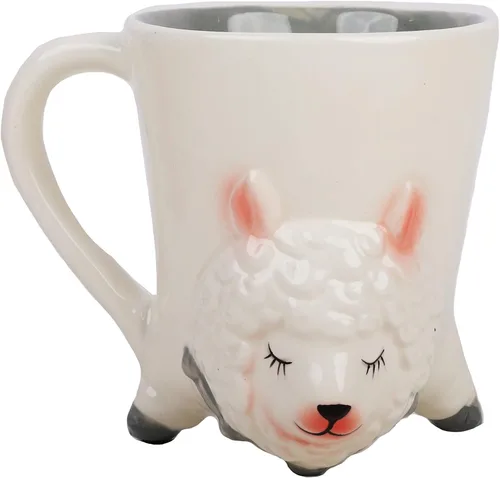 Vista 6 de Servette Home Taza de café de cerámica 10oz Tazas de animales - Elefante