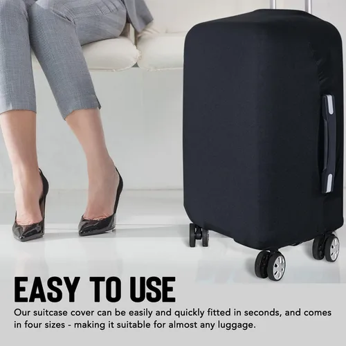 Vista 4 de Funda de equipaje de viaje I Protector de maleta aprobado por la TSA I Fundas de equipaje para maleta I Funda de maleta Bolsa I Protector