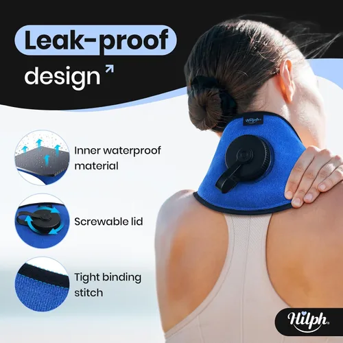 Vista 5 de Hilph Paquete de hielo recargable para el cuello, bolsa de hielo para el cuello portátil con envoltura de enfriamiento para terapia en frío