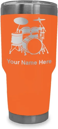 Vista 9 de LaserGram Vaso aislado al vacío de 20 onzas, juego de batería, grabado personalizado incluido (negro)