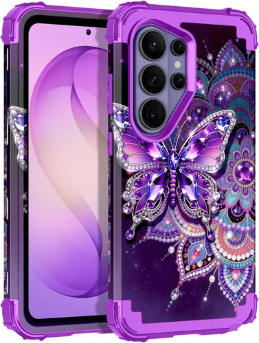 Vista 30 de Rancase para Galaxy S25, Funda de tres capas, protección resistente a los golpes, paraguas de plástico duro + funda protectora de goma de silicona