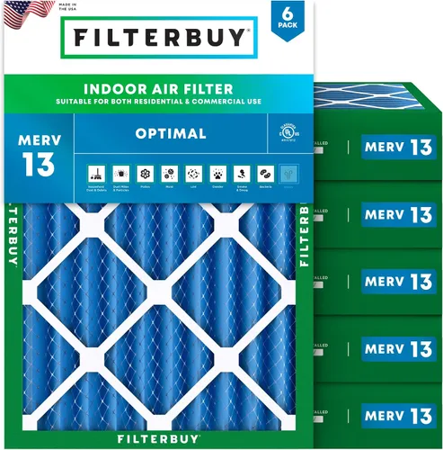 Vista 20 de Filterbuy Filtro de aire MERV 13 de 8 x 14 x 1 pulgadas para defensa óptima contra el humo y la alergia (paquete de 6), repuesto de filtros