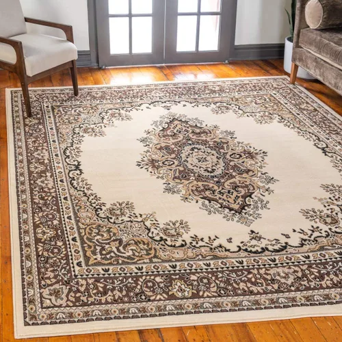 Vista 72 de Unique Loom - Alfombra de área estilo persa tradicional de la colección Reza, de 2 pies 2 pulgadas x 3 pies, colores negro y beige