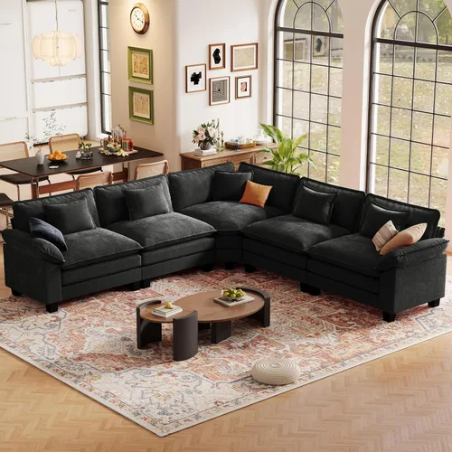 Vista 69 de CDCASA Silla de acento de gran tamaño de 50'' con otomana Asiento extra ancho y profundo estilo sofá nube para sala de estar, dormitorio, rincón