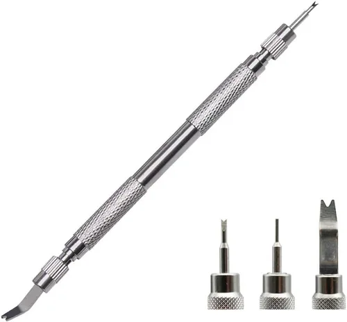 Vista 3 de Kit de herramientas de reparación de reloj de 5 piezas de barra de resorte para reemplazo de correa de reloj y juego de herramientas de pines