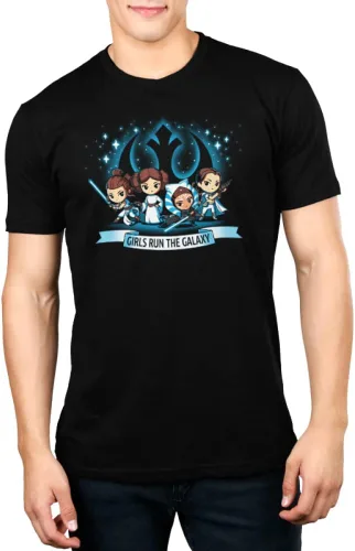 Vista 3 de TeeTurtle Camiseta estándar de Star Wars Run The Galaxy para niñas