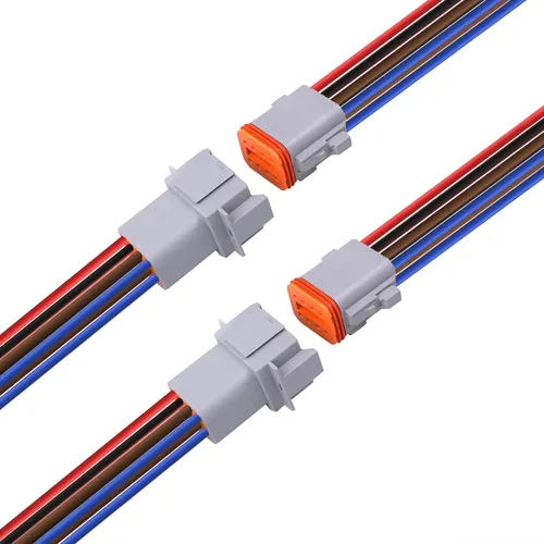 Vista 9 de Deutsch Conector DT de 2 Pines, Conector Eléctrico Automotriz Impermeable DT de 2 Vías Macho Hembra Enchufe Arnés de Cableado, con Cable de Alambre