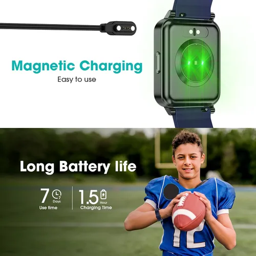 Vista 7 de Reloj inteligente Kummel para adolescentes, sin aplicación/teléfono necesario, relojes de fitness para adolescentes con monitor de frecuencia