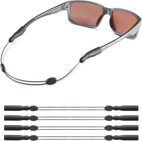 Vista 12 de Correa para gafas, correa ajustable sin cola para lentes de sol y gafas, correas de cable, soportes para gafas alrededor del cuello, cordón