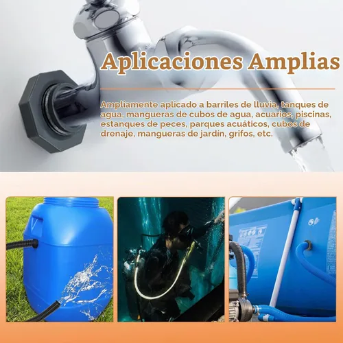 Vista 6 de 2 piezas Accesorio de Mamparo de PVC NPT1, Conector de Tanque de Agua de Plástico de 1 Pulgada Roscado Pasante, Accesorios de Tubería Pasante