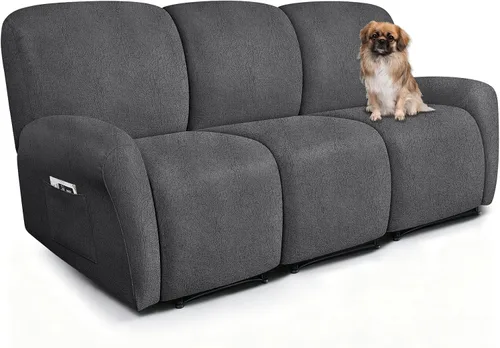 Vista 28 de ANARACHON Fundas para Sillas Reclinables Tipo Cuero, 4 Piezas Funda para Sillón Reclinable Lazy Boy, Protector de Muebles - Funda Suave Lavable