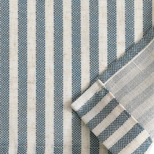 Vista 7 de Cortinas de cocina estilo granja a rayas Vangao de 24 pulgadas de largo, cortinas de lino para café, cortinas de nivel con rayas, cortinas Boxter