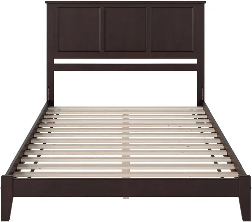 Vista 6 de AFI, Madison King - Cama con plataforma de madera maciza de perfil bajo, color espresso