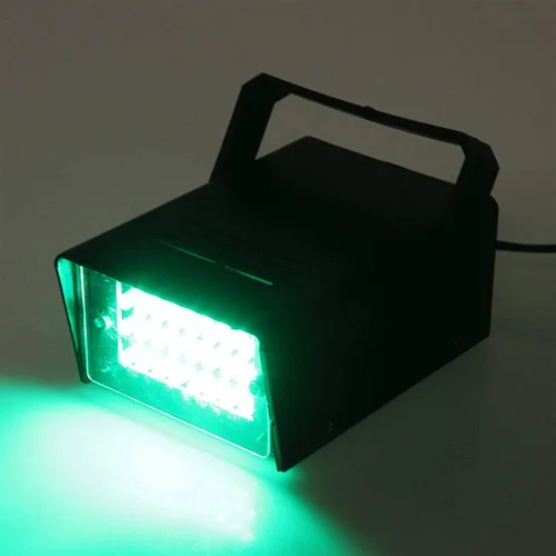 Vista 8 de Luces estroboscópicas LED verdes ajustables con control de velocidad para escenario, luces estroboscópicas de baile con 24 LED superbrillantes