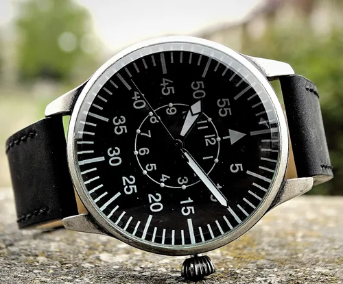 Vista 8 de Mil-Tec Retro Mechanical Dial Aviator Watch