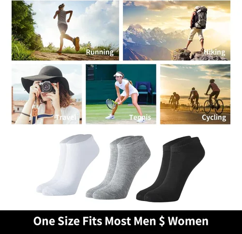 Vista 4 de 160 pares de calcetines de tobillo delgados de corte bajo para hombre, calcetines atléticos de humedad, calcetines deportivos casuales, paquete a